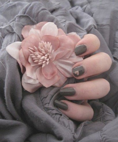 Old rose and grey ribbon for Hansen corsage and boutonniere (couldn't find color pallette). Cute Nail Polish, Gray Aesthetic, Mani Pedi, Pink Love, Pink Brown, Wedding Nails, Trendy Nails, Pink Aesthetic, Belle Photo