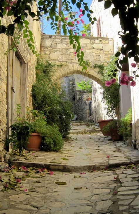 Stone Arch.. Lefkara village, Cyprus | Flickr - Photo by @CyprusPicture Malta Streets, Lefkara Cyprus, Cyprus Architecture, Best Places In Cyprus, Cyprus Island, Larnaca Cyprus, Visit Cyprus, Stone Archway, Cyprus Greece