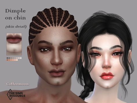 The Sims Resource - Dimple on chin (Skin detail) Chin Dimple, Sims 4 Skills, Sims 4 Tattoos, Sims 4 Anime, Brow Styling, Free Sims 4, Sims 4 Game Mods, Sims 4 Cc Skin, Baby Lips