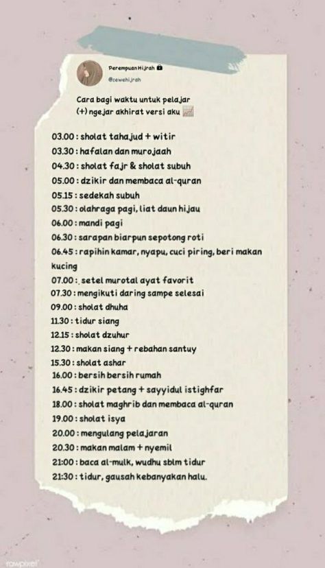 Jadwal Harian Produktif, Jadwal Rutinitas Harian, Daily Routine Schedule Muslim, Jurnal Harian Aesthetic, Jadwal Harian, Jurnal Harian, Amalan Harian, Study Schedule Template, Rutinitas Harian