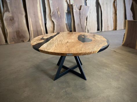 Spalted Ambrosia Maple 5’ Round Epoxy Dining Table Walnut Kitchen Table, Epoxy Dining Table, Kitchen Top, Resin Decor, Reclaimed Wood Dining Table, Slab Table, Live Edge Dining Table, Boardroom Table, Round Tables