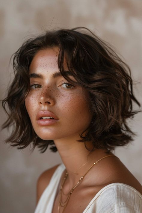 Short Wavy Bob Haircuts, Bob Ideas, Choppy Bob Hairstyles For Fine Hair, Short Wavy Haircuts, Short Bobs With Bangs, Wavy Bob Haircuts, Short Wavy Bob, Bob Haircut Curly, Wavy Bob Hairstyles