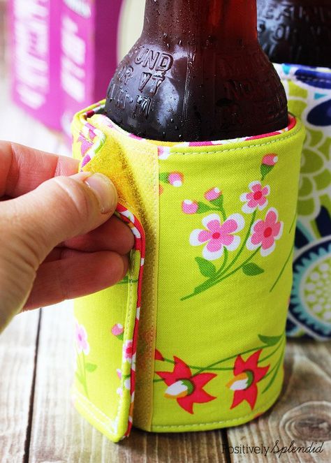 Koozies Diy, Syprosjekter For Nybegynnere, Sew Ins, Costura Diy, Beginner Sewing Projects Easy, Creation Couture, Sewing Projects For Beginners, Drink Holder, Easy Sewing Projects