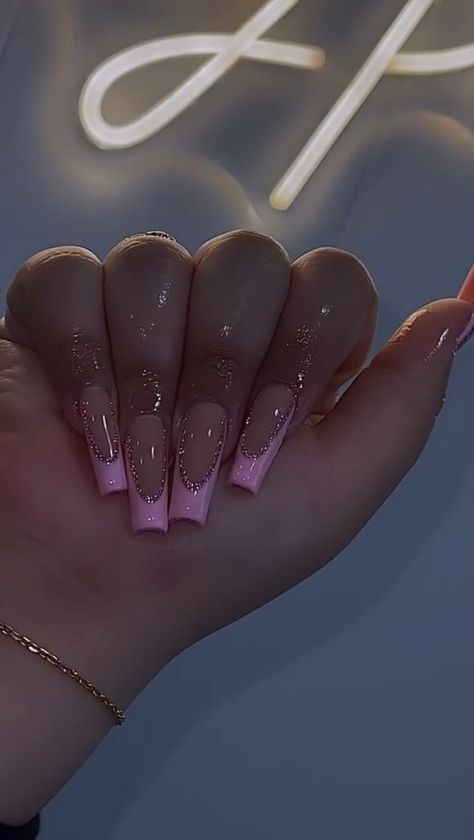 Mylar Nails, Summery Nails, Glow Nails, Instagram Nails, Perfect Pink, Bling Nails, Square Nails, Nails Ideas, Ombre Nails