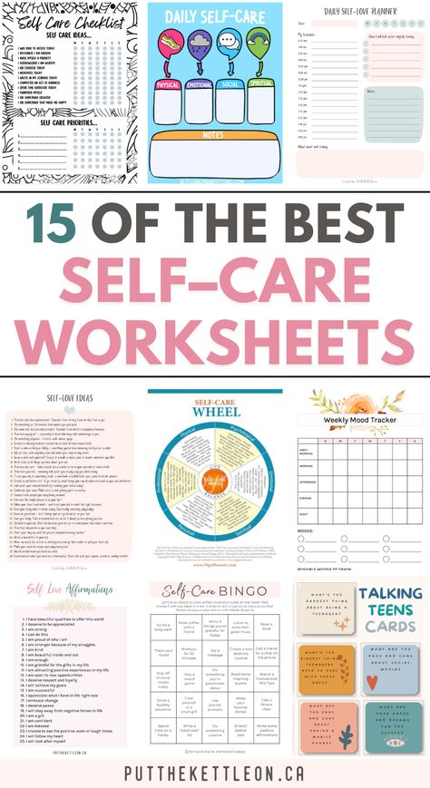 15 of the best self care wprksheets Self Care Classroom Activities, Self Care Goals Ideas, Self Help Ideas Activities, Daily Things To Do For Yourself, Self Care Strategies, Daily Self Care Routine Checklist, Self Care Journal Page Ideas, Self Care Planner Ideas, Self Care Worksheets For Women