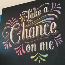 Drawing Typography, Take A Chance On Me, Lauren Hom, Lettering Drawing, Colorful Lettering, Kitchen Chalkboard, Hand Lettering Styles, Chalk Wall, Artistic Ideas