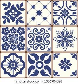 Italian Tiles Pattern, Style Tiles, Tiles Pattern, Floral Composition, Portuguese Tiles, Mexican Tile, Soyut Sanat Tabloları, Moroccan Tiles, Italian Tiles