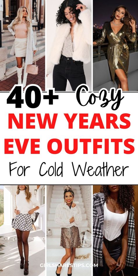 40+ New Year's Eve Outfits For Cold Weather [2024] For A Cozy And Chic Holiday Look Warm New Years Eve Outfit, New Years Eve Outfits Black, Cozy New Years Eve Outfit, New Years Eve Outfits Black Women, New Years Eve Outfits Cold Winter, New Year Party Outfit Winter, Classy New Years Eve Outfit, New Years Eve Outfits Winter, Winter Party Outfit Night