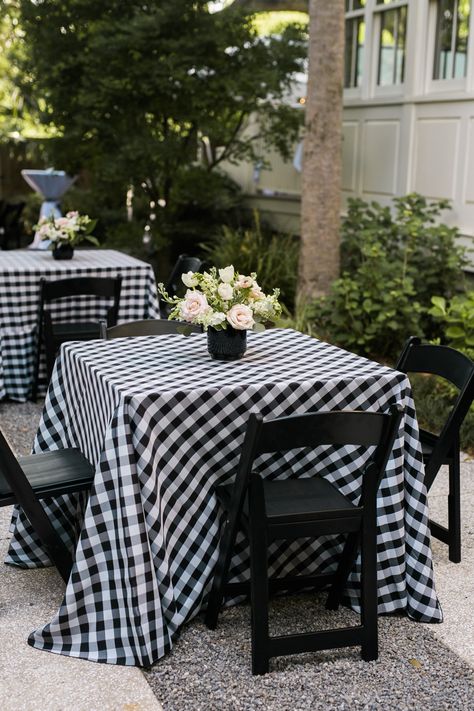 Plaid Party Decorations, Cowboy Themed Birthday Party, Plaid Party, I Do Bbq, Lake Lodge, Outdoor Reception, Event Inspiration, Wedding Table Settings, Summer Black