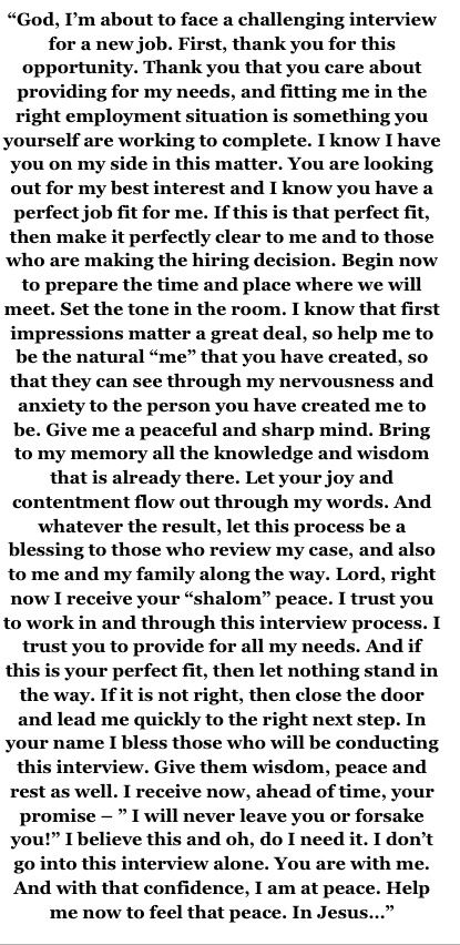 A good prayer to pray before a job interview. Prayer For Job Interview, Interview Prayer, Employment Prayer, Prayer For A Job, My Guardian Angel, Your Guardian Angel, Good Prayers, Prayer Board, Prayer Scriptures