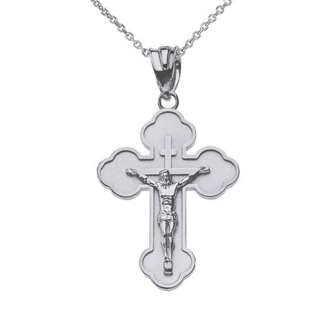 Orthodox Cross, Gold Lotus, Eastern Orthodox, Special Jewelry, Polish Jewelry, Silver Pendant Necklace, Necklace Pendant, Cross Pendant, Sterling Silver Pendants