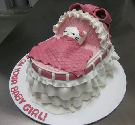 Hello kitty baby shower cake Hello Kitty Baby Shower Cake, Hello Kitty Baby Shower Ideas, Hello Kitty Baby Shower, Baby Surprise, Baby Shower Images, Shower Images, Cake For Her, Baby Shower Cakes Girl, Hello Kitty Baby