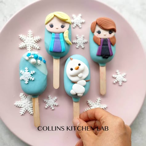 Magnum Cake, Fun Cake Pops, No Bake Cake Pops, Popsicles Cake, Cake Popsicles, Wanna Build A Snowman, Pop Cake, Cake Pop Decorating, Peach Cake