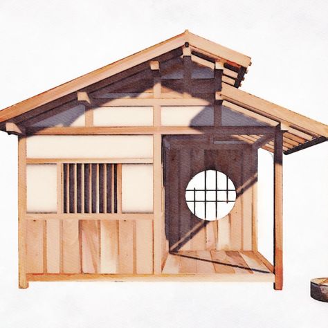 Hello, my dear friends. It has been a while but we are just too busy these days. I want to share with you the following designs. The designs are for a private garden in The Netherlands. The customer asked us to design a storage for fireplace wood and garden utensils, a koshikake and a small shed based on Japanese style building. Another project by Yokoso Japanese Gardens. Enjoy! Japanese Garden House, Garden Japanese, Japanese Tea House, Traditional Japanese Architecture, Japanese Style House, Traditional Japanese House, Japanese Garden Design, Japanese Decor, Japanese Gardens