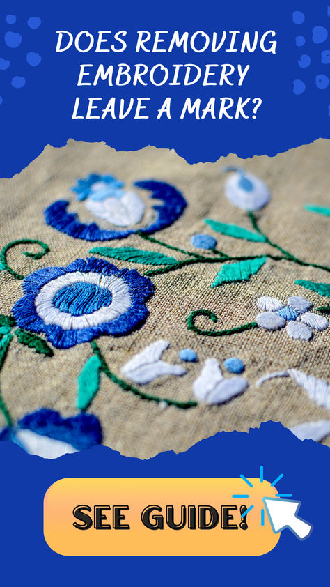 Removing Embroidery How To Remove Embroidery, Embroidery Leaves, Embroidery Leaf, Get Inspired, Improve Yourself, Tap, Textiles, Embroidery, Fabric