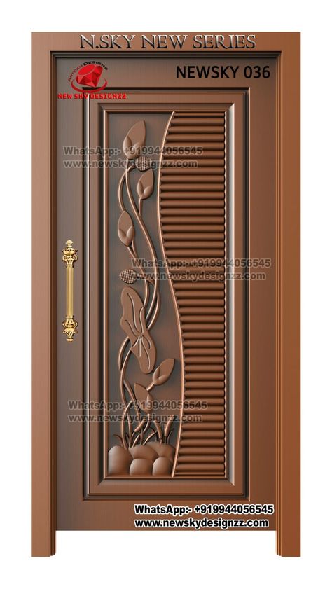 Main Door Design Photos Latest, Single Main Door Designs, Main Door Design Photos, Panel Door Design, Latest Door Designs, Door Carving, Glass Wall Design, Flush Door Design, House Front Door Design