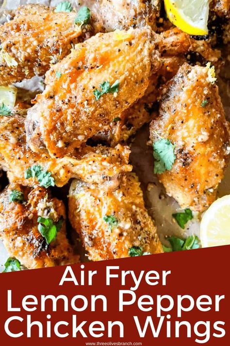 Chicken Wings Air Fryer Recipe, Wings Air Fryer Recipe, Recipes Chicken Wings, Low Carb Air Fryer Recipes, Chicken Wings Air Fryer, Lemon Pepper Chicken Wings Recipe, Wings Air Fryer, Air Fryer Recipes Chicken Wings, Pepper Chicken Wings