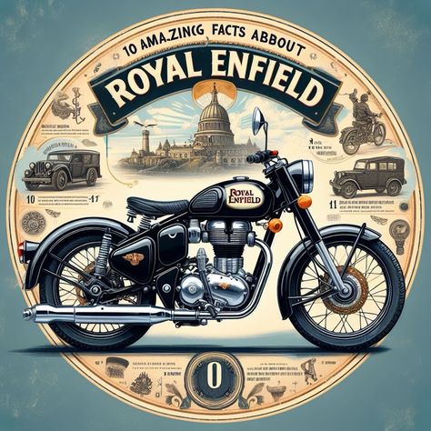 10 Amazing Facts about Royal Enfield You Should Know – Find Tek Bullet Motorcycle, 10 Amazing Facts, Enfield Motorcycle, Royal Enfield Bullet, Enfield Classic, Motorcycle Brands, Old Motorcycles, Motorcycle Posters, Round Metal Wall Art