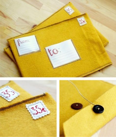 DIY felt envelope. Felted Letters, Felt Envelopes, Manilla Envelope, Lovely Letter, Felt Envelope, Pink Felt, Diy Felt, Mailing Envelopes, Valentine's Day Diy