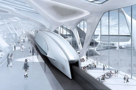 Futuristic Train, Future Transportation, Transportation Technology, City Vehicles, Future Buildings, Sci Fi City, Sci Fi Environment, Futuristic Interior, 카드 디자인