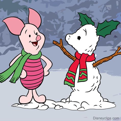 Disney Christmas Widgets, Disney Movie Couples, Piglet Christmas, Piglet Cartoon, Disney Piglet, Piglet Disney, Winnie The Pooh Decor, Disney Winter, Christmas Widgets