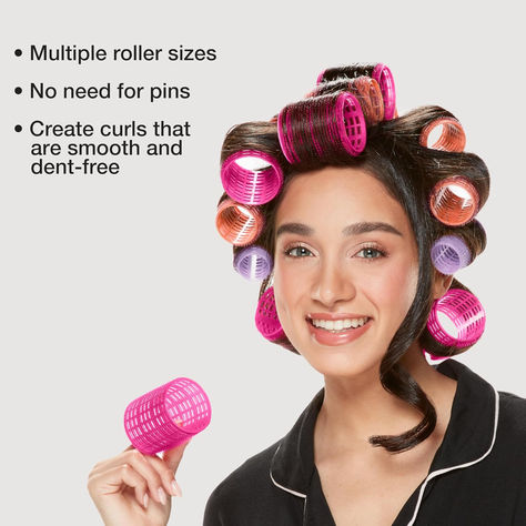 heatless curls overnight - Hair Rollers for Lift & Volume - Assorted Sizes and Colors - Velcro Rollers - 31 Count w/storage case Heatless Curls Overnight, Heatless Curlers, Velcro Rollers, Overnight Hairstyles, Heatless Curls, Hair Rollers, Storage Case, Beauty And Personal Care, Hair