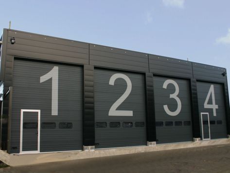 Industrial Garage Door, Warehouse Architecture, Sectional Garage Doors, Industrial Door, Door Number, Warehouse Storage, Industrial Park, Door Numbers, Office Set