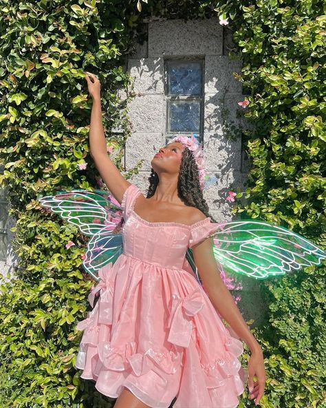 Fairy Costume Pink, Pink Fairy Costume, Rainbow Magic Fairies, Enchanted Butterfly, Angels Wings, Butterfly Costume, Fairy Garden Party, Pink Fairy, Rainbow Magic