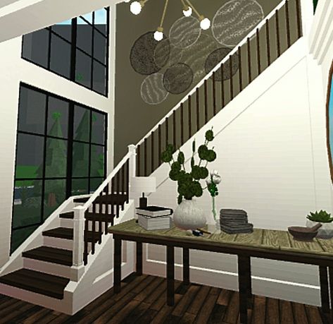 Bloxburg Stairway, Bloxburg Homes, Bloxburg Building, Bloxburg House, House Ideas, Gaming, Building, Quick Saves