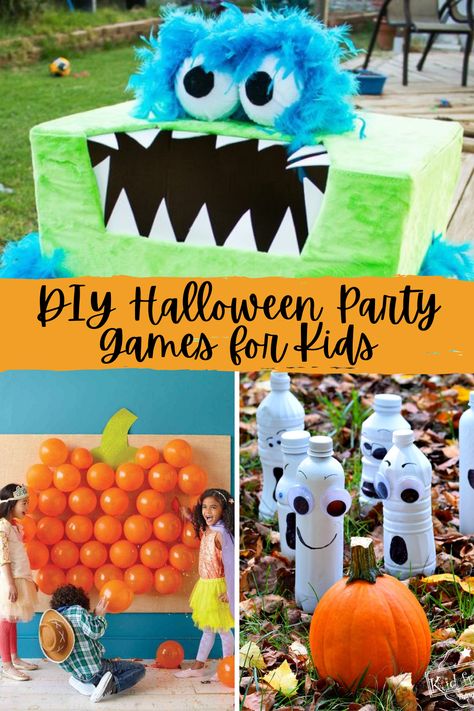 Halloween Party Games Kids Will Actually Play - Fun Party Pop Halloween Party Games For Kids, Party Games Kids, Classroom Party Games, Halloween Arts, Party Games For Kids, Classroom Halloween Party, Fun Halloween Games, Diy Halloween Games, Blowing Up Balloons