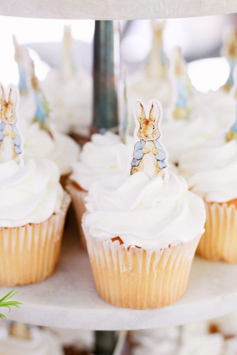 Peter Rabbit 1st Birthday Girl, Peter Rabbit Shower Ideas, Peter Rabbit Birthday Party Girl, Peter Rabbit First Birthday Boys, Peter Rabitt Baby Shower Ideas, Peter Rabbit 1st Birthday Boy, Easter Event Ideas, Rabbit First Birthday Party, Rabbit Cupcakes