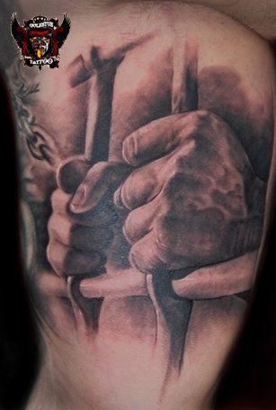 Prison Tower Tattoo, Jail Cell Tattoo, Prison Tattoos Drawings, Jail Tattoos Prison, Prison Art Behind Bars Drawings, Prison Style Tattoo Designs, Jail Bars Tattoo, Prison Tattoos Mexican, Jail Tattoos Ideas