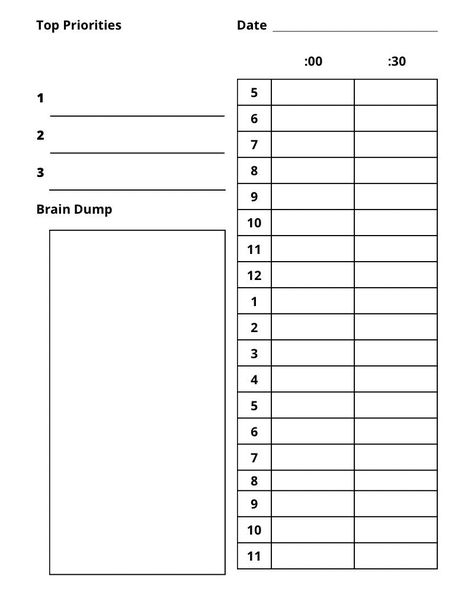 The Original Time Box Template The Time Box Planner, Time Boxing Template, Timeboxing Template, Time Boxing Planner, Time Boxing, Brain Dumping, Boxing Techniques, Free Planner Templates, Daily Planner Printables Free