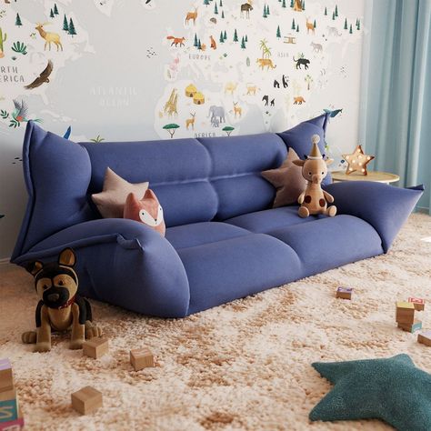 Kindersofa Jona blau Funzy Sofa, Kids Sofa, Blue Sofa, Big Boy Room, Nature Kids, Florida Home, Boy Room, Big Boys, Kids Room