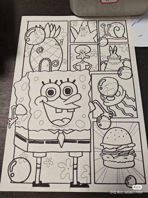 Sponge Bob Drawing Pencil, Easy Comic Drawings, Sponge Bob Drawing, Art Brainstorm, Sketchbook Ideas Inspiration, Drawing 101, رسم كاريكاتير, Magic Runes, Spongebob Drawings