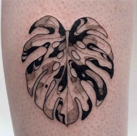 Trippy Tattoo Designs, Monstera Tattoo, Trippy Tattoo, Elbow Tattoos, Floral Tattoo Sleeve, Plant Tattoo, Cute Tiny Tattoos, Tattoo Portfolio, Line Art Tattoos