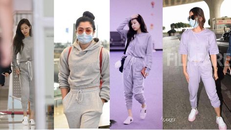 Rashmika Airport Look, Kpop Idols Airport, 15 Outfits, Bts Outfits, Rashmika Mandanna, Airport Look, Kpop Idols, Blackpink Fashion, Her Style