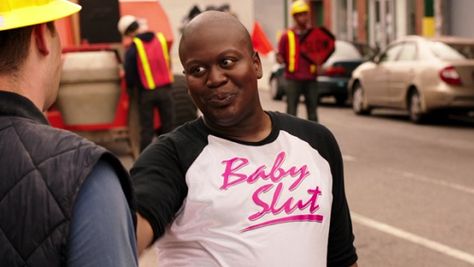 <i>Unbreakable Kimmy Schmidt</i> Review: “Kimmy Kisses A Boy!”/”Kimmy Goes To School!” Titus Andromedon, Kimmy Schmidt, Unbreakable Kimmy Schmidt, Stars Then And Now, Youtube Stars, Best Tv Shows, Baseball Shirts, Best Tv, Schmidt