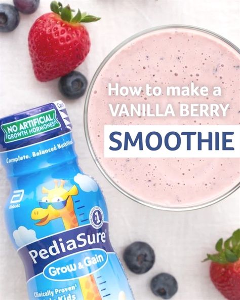 Pediasure Smoothie, Vegetarian Indian, Recipes For, Yummy Smoothie Recipes, Kids At Home, Healthy Eating For Kids, Berry Smoothie, Healthy Meals For Kids, Yummy Smoothies