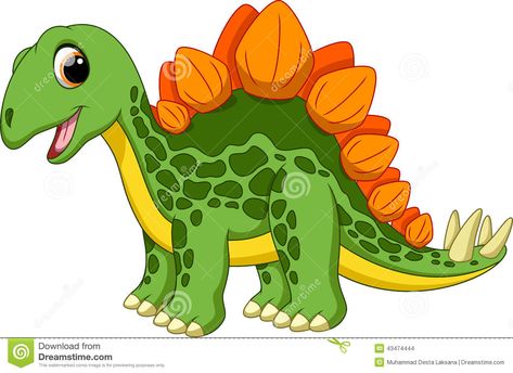 Illustration about Cute stegosaurus cartoon with white background. Illustration of devonian, freak, cretaceous - 43474444 Cute Stegosaurus, Dinosaurs Clipart, Inkscape Tutorials, Dinosaur Images, Dinosaur Pictures, Dinosaur Theme Party, Baby Dino, Dinosaur Coloring, Cardboard Cutout