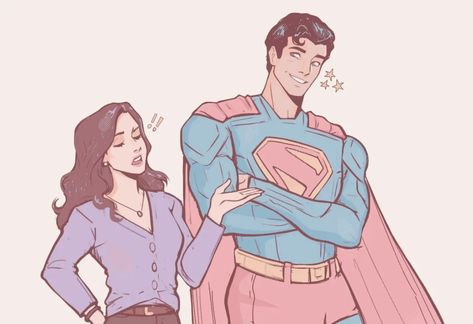 Superman And Lois Art, Lois And Clark Comic, Clark Kent Art, David Corenswet Superman, Louis Lane, Clark And Lois, Disney Drawing Tutorial, Superman And Lois, Superman And Lois Lane