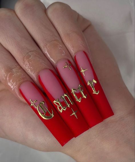 25 Birthday Nails Acrylic, Birthday Nails Inspo Pink, Birthday Year Nails, Xxl Nails Design, Long Birthday Nails Inspiration, Birthday Nails Zodiac, Zodiac Acrylic Nails, Zodiac Birthday Nails, 25 Birthday Nails