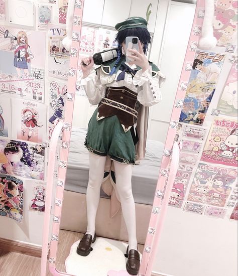 Venti Casual Outfit, Venti Outfit, Honkai Cosplay, Venti Cosplay, Cute Anime Cosplay, Genshin Cosplays, Genshin Cosplay, Cosplay Genshin, Fursuit Tutorial