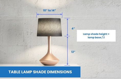 Table lamp shade dimensions Table Lamp Shade, Office Lamp, Bedroom And Office, Table Lamp Shades, How To Measure, Art Wall Kids, Lamp Bases, Lamp Shade, Living Room Bedroom