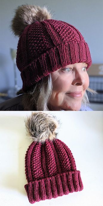 Knitted Hat Patterns Free Women, Seed Stitch Hat, Knitting Patterns Hats Women, Aran Knitting, Beanie Knitting Patterns Free, Knit Beanie Pattern, Ribbed Hat, Baby Hat Knitting Pattern, Knitting Patterns Free Scarf