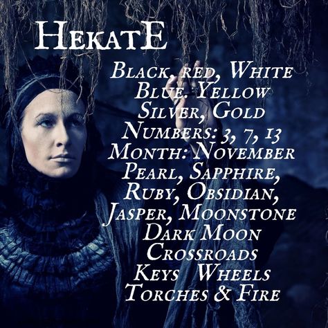 Hekate's Colors, Numbers, Stones And Symbols Create An Altar, Ancient Witch, Witches Wheel, Goddess Hekate, Goddess Magick, Hecate Goddess, Ancient Goddesses, Wiccan Witch, Wiccan Spell Book