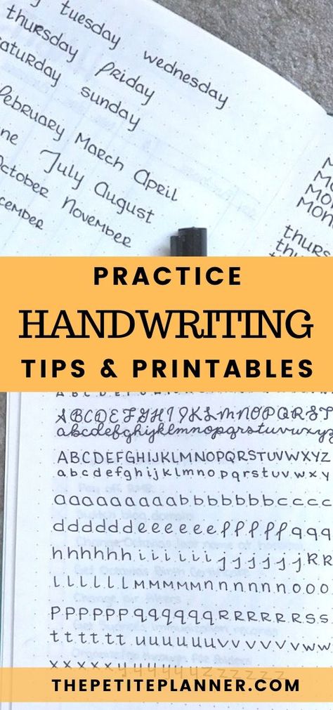 Follow these steps to improve your handwriting and become more confident when writing. Just like all things, it requires a lot of practice and a lot of patience. #handwriting #handlettering #journaling Neat Handwriting Practice Sheets Free, Improve Handwriting Worksheets, Handwriting Styles To Copy, Planner Handwriting, Handwriting Template, Printable Handwriting Worksheets, Penmanship Practice, Cute Handwriting, Become More Confident