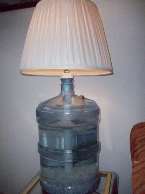 Water Jug Aquarium/lamps Gallon Water Jug Crafts, Water Jug Crafts, Aquarium Lamp, Water Jugs, Gallon Water Jug, Aquarium Gravel, Pvc Pipe Projects, Aquarium Air Pump, Budget Crafts