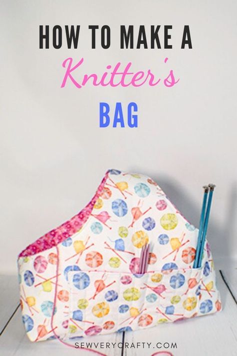 Whether you knit or crochet this is the perfect bag for you.  It is a simple sewing project with a free pattern that can be made in no time.  choose some fun fabric and get out that machine and give this bag a try.  It is a fun and functional project that you will be glad you made.