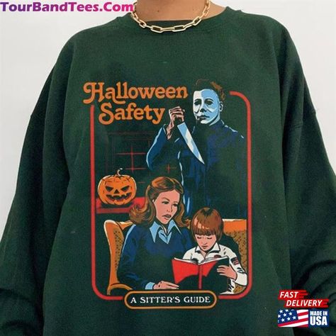 Horror Merch, Halloween Safety, Horror Movie, Horror Movies, Style Me, Fashion Inspo, Crew Neck, Halloween, Sweatshirts